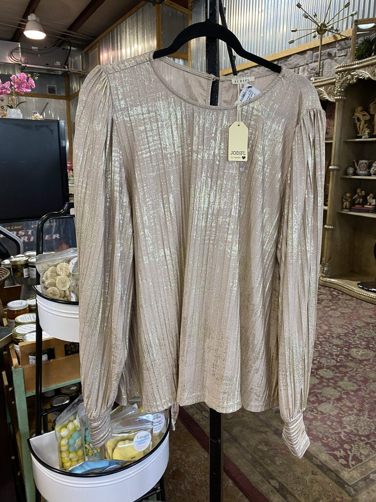 NEW!! Pleated Long Sleeve Blouse