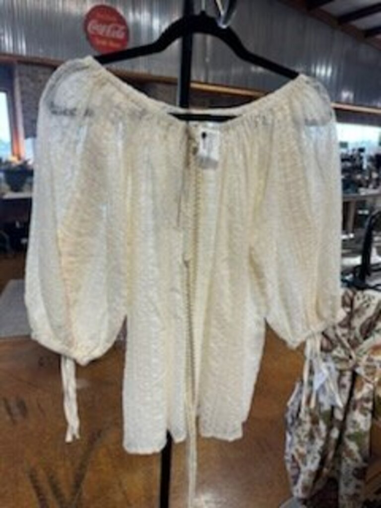 Embroidered Detail Short Sleeve Top NEW!!
