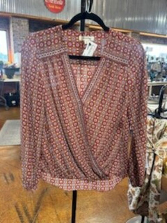 Abstract Chiffon Blouse