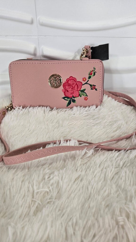 Pink Rose 3 Ways To Wear Bag (Wallet Wristlet Crossbody)