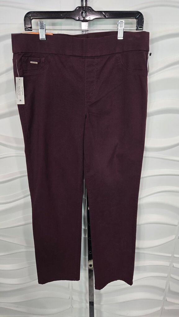 Nine West Wine Pull On Pants Size 12