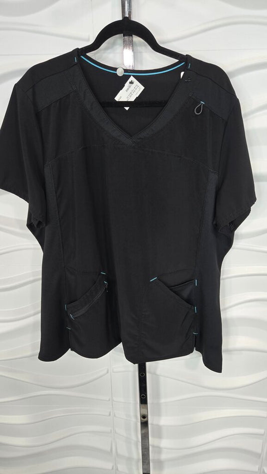 Solid V-Neck Scrub Top