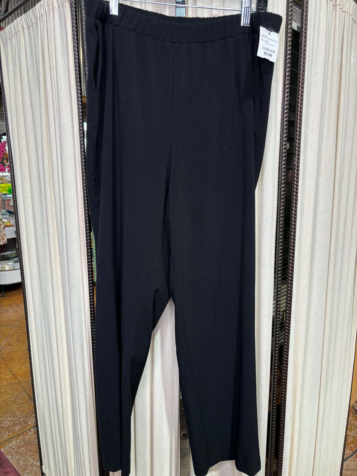 Black Pull On Pants
