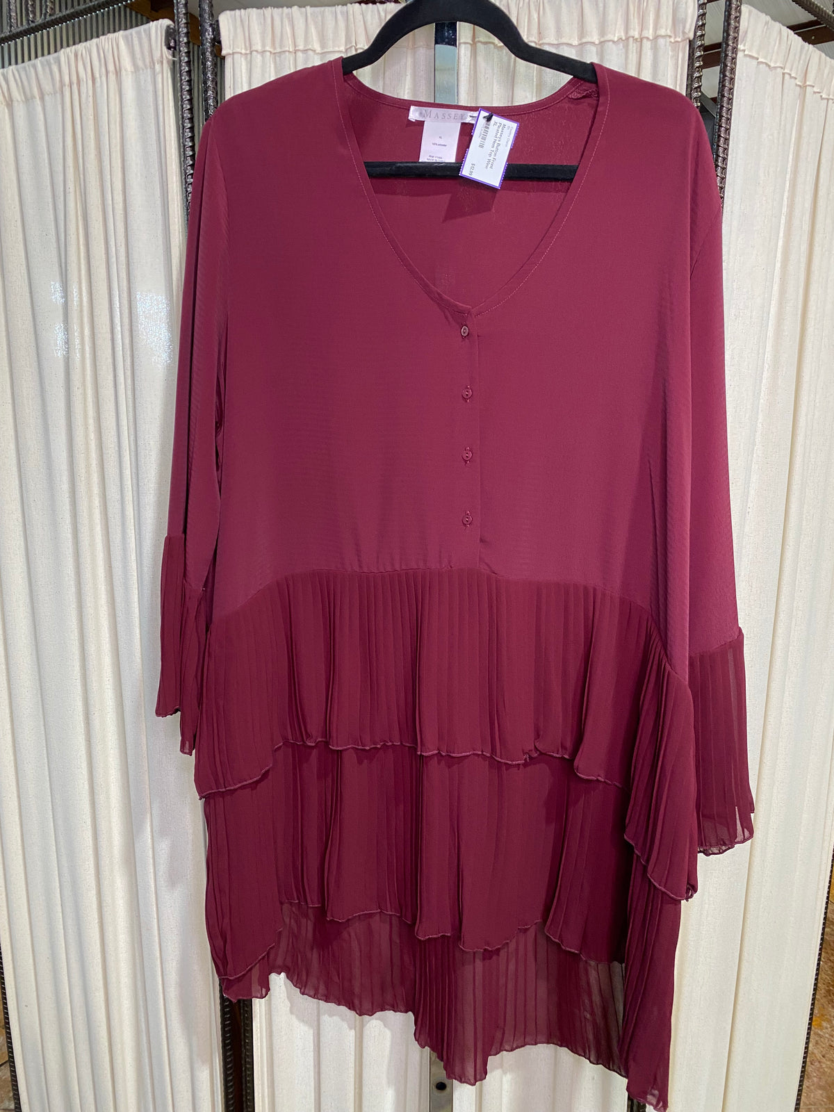 Pleated Hem Top