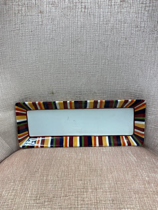 Ceramic Tray w/ Stripes