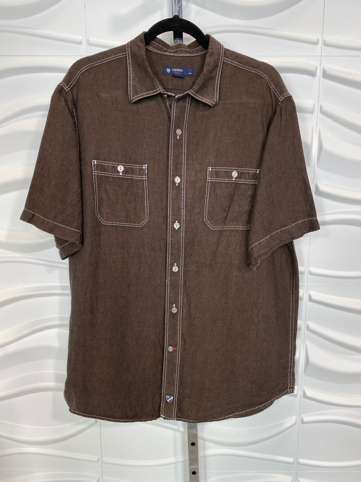 Mens brown button down