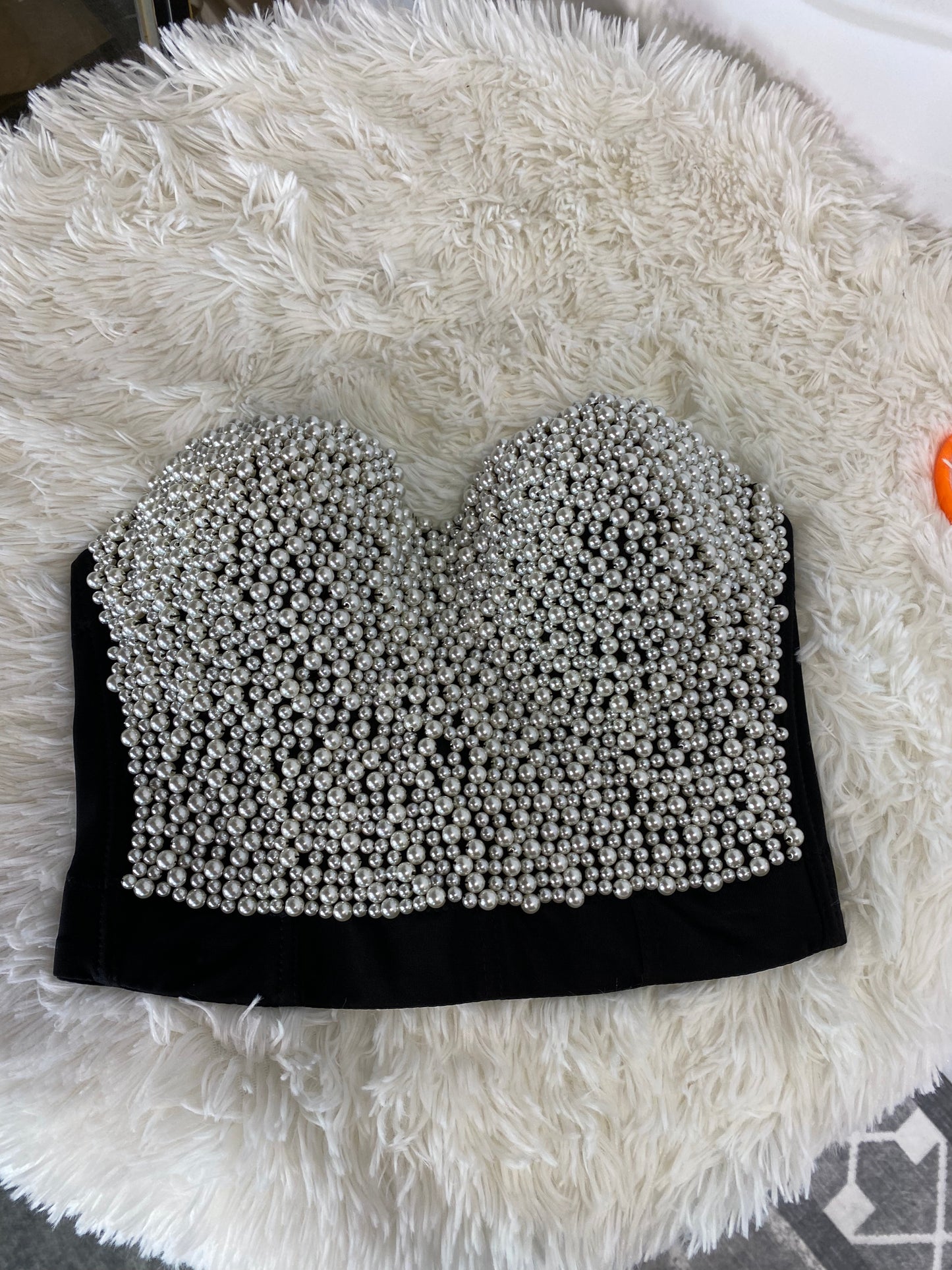 Pearl beaded Bustier