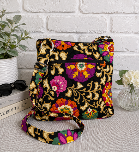 Floral Quilted Crossbody