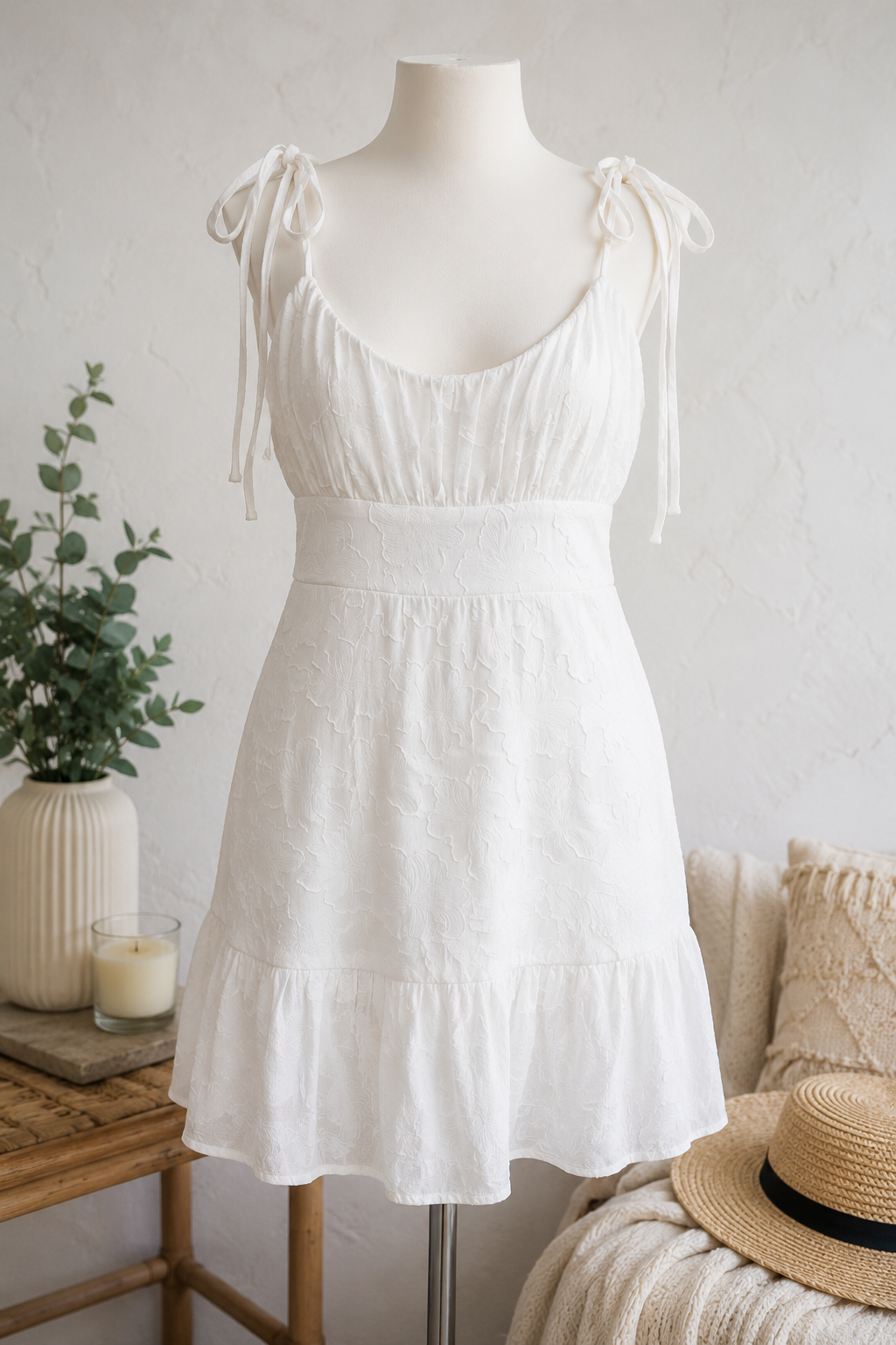 Floral Textured Summer Dress