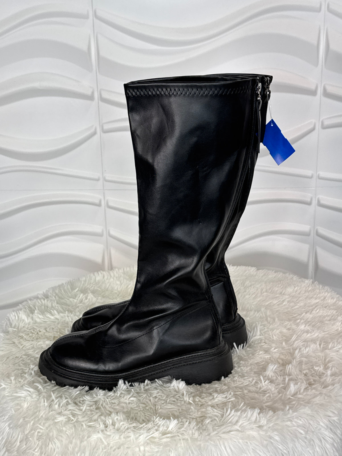 Black Knee High Boots Size 10