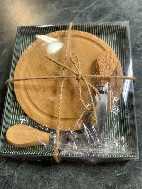 Cheese Board with Fork & Spreader