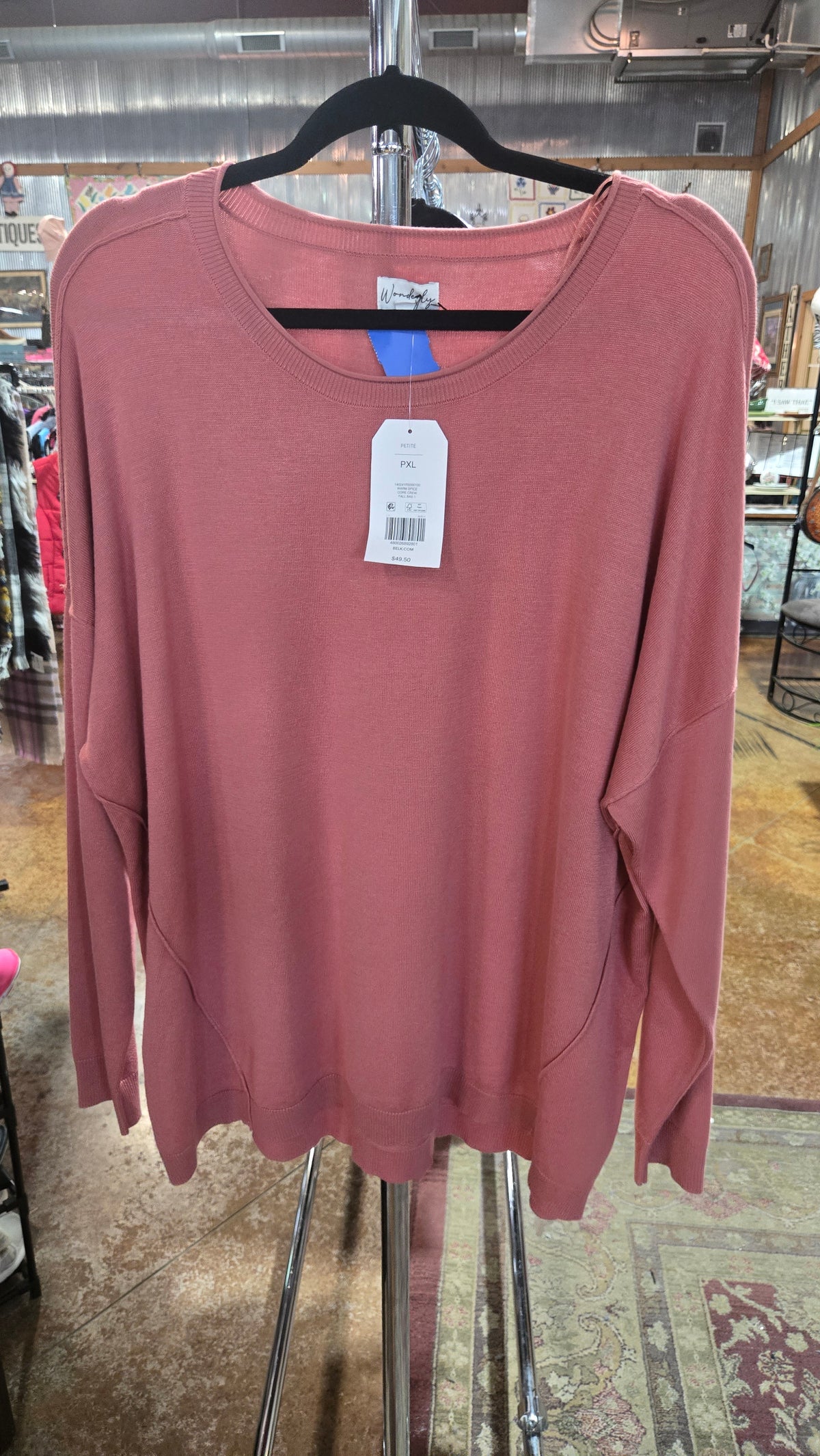 Wonderly Warm Spice Sweater Size PXL NEW!!