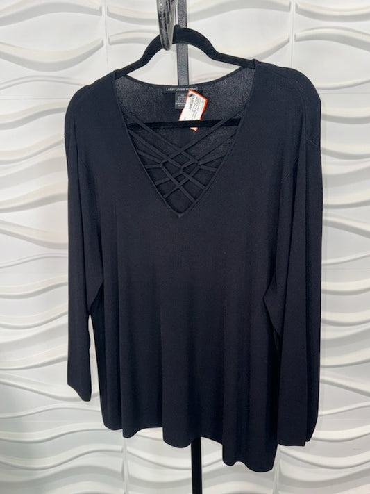 Caged Neck Ribbed Top NEW!!