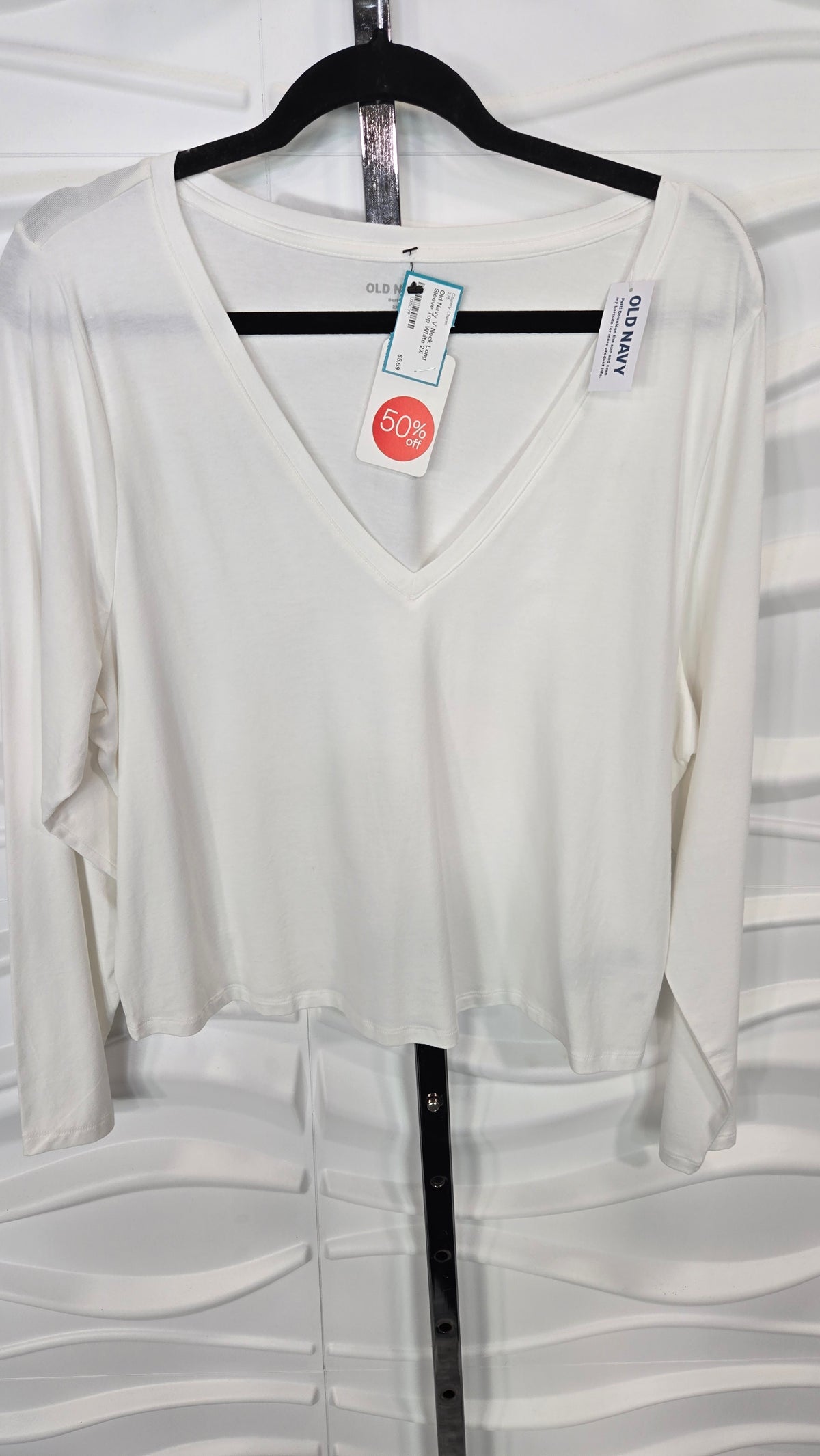 V-Neck Long Sleeve Top