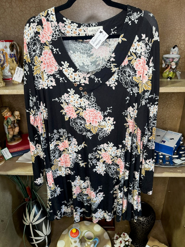 Floral Print Tunic Top