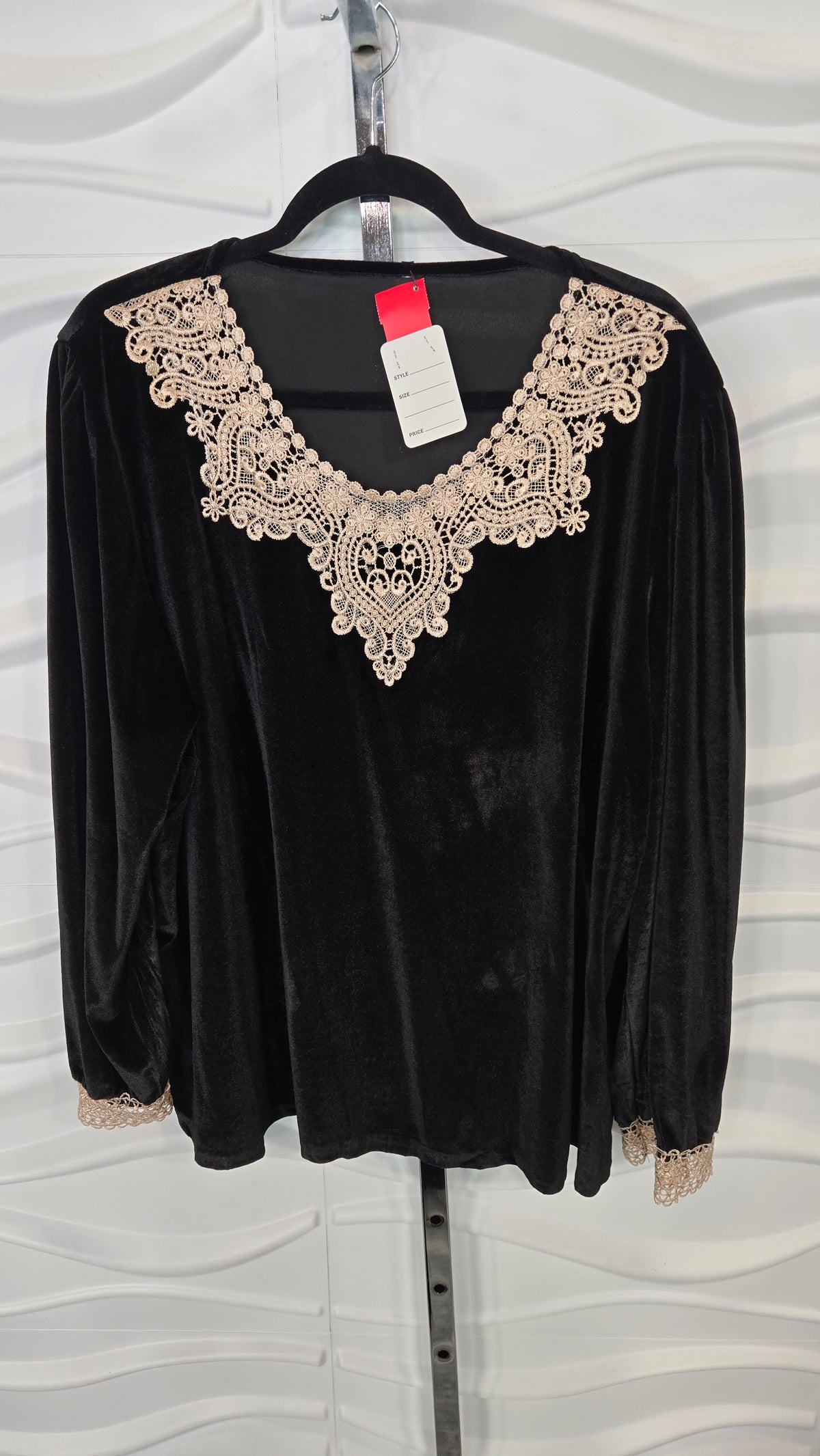 Velour w/Crochet Top