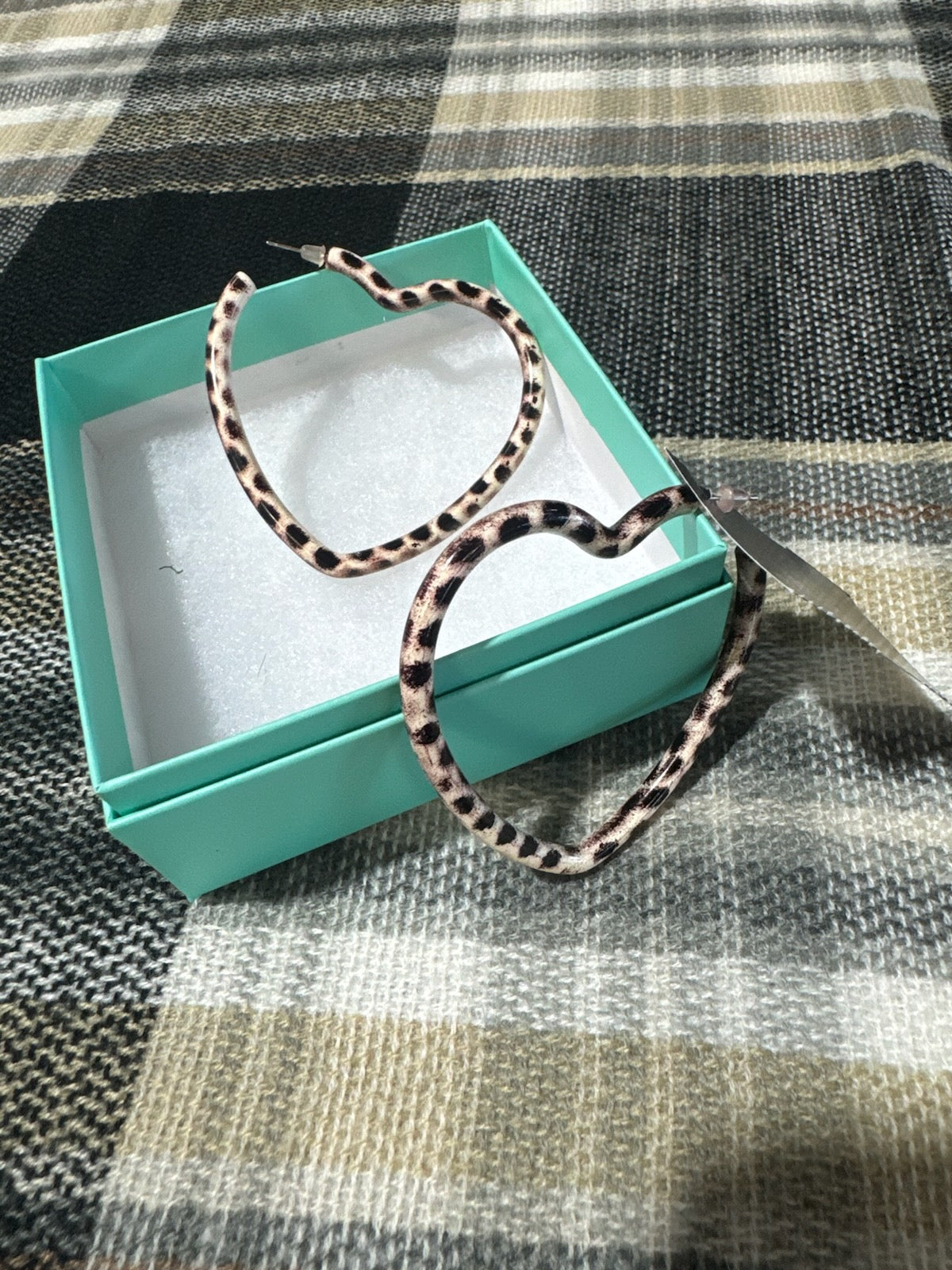 J.Bloom Leopard Heart Earrings