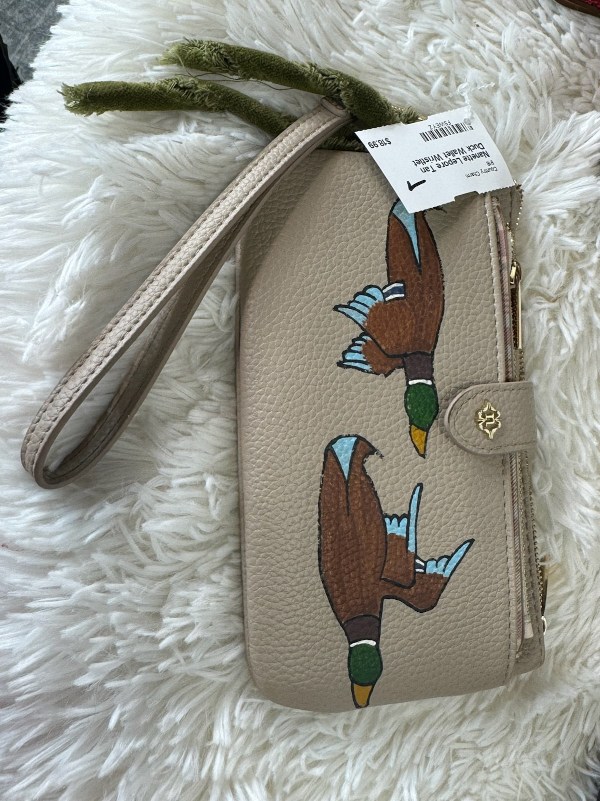 Nanette Lepore Tan Duck Wallet Wristlet